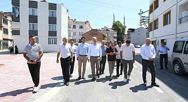 Başkan Taban tamamlanan asfalt ve otopark çalışmalarını yerinde inceledi