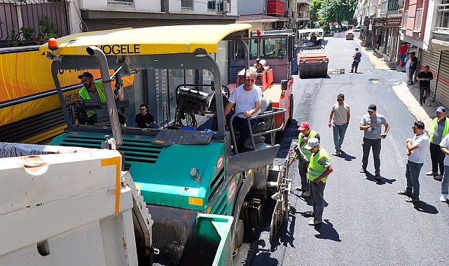 Başkan Yetişkin asfalt çalışmalarını yerinde inceledi