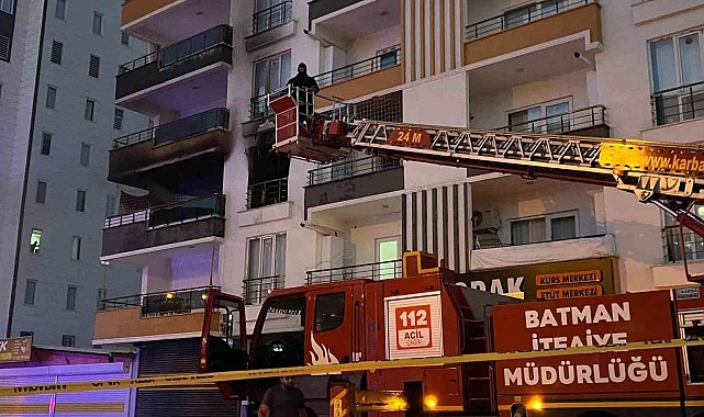 Batman'da apartman dairesinde yangın