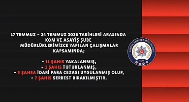 Bingöl'de bir haftada 11 şüpheli yakalandı