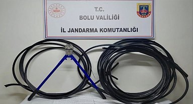 Bolu'da kablo hırsızlığı şüphelisi çaldığı kablolarla yakalandı