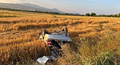 Bolu'da tarlaya uçan otomobil hurdaya döndü: Sürücü kayıplara karıştı