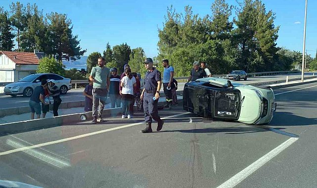 Burdur'da elektrikli araç devrildi: 1 yaralı