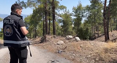 Burdur'da ormanlar, yangınlara karşı polis tarafından dronla denetleniyor