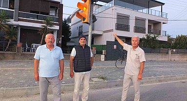 Burhaniye'de yetersiz yaya çizgileri tepki çekti