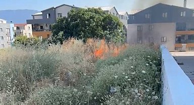Bursa'da otluk alanda çıkan yangın söndürüldü