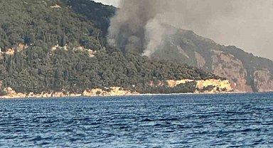 Büyükada'da plajda yangın paniği