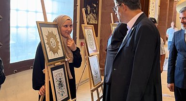 Çanakkale'de 'Tezhip Sanatı Kursu' yıl sonu sergisi