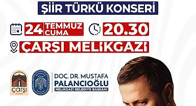 Çarşı Melikgazi'de şiir ve türkü sesleri yükselecek