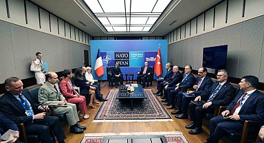 Cumhurbaşkanı Erdoğan, Fransa Cumhurbaşkanı Macron ile bir araya geldi
