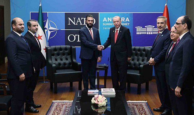 Cumhurbaşkanı Erdoğan, Suriyeli mevkidaşı ile Cumhurbaşkanlığı Külliyesinde görüştü