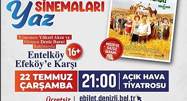 Denizli Büyükşehirin Yaz Sinemaları, usta yönetmen ve ünlü oyuncuyu ağırlıyor