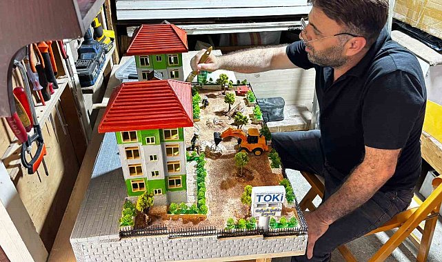 Deprem sonrası yeniden inşa edilen Kahramanmaraş'ın maketini yaptı, Bakan Kurum'a hediye etmek istiyor