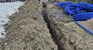 Düzce'de köylerde isale hattı çalışmaları sürüyor