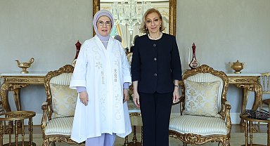 Emine Erdoğan, Lübnan Başbakanı'nın eşi Sahar Selam ile görüştü