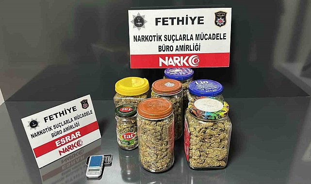 Fethiye'de 1195 gram uyuşturucu madde ele geçirildi