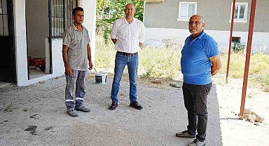 Germencik'te düğün salonu modern görünüme kavuşuyor