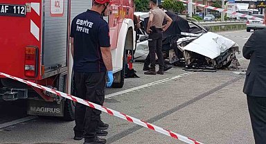 Giresun'da trafik kazası: 1 ölü, 1 yaralı
