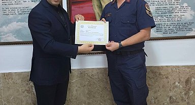Gölbaşı'nda tayini çıkan jandarma personeline başarı belgesi