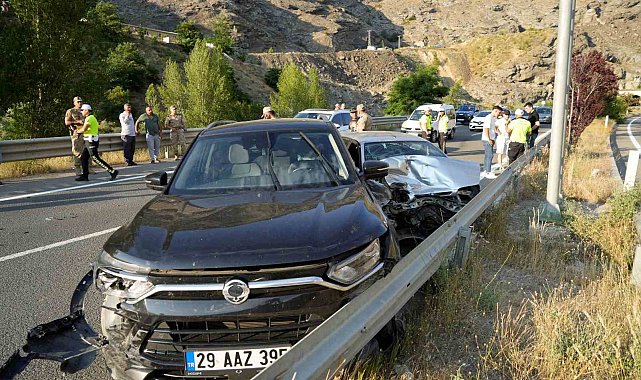 Gümüşhane'de zincirleme kaza: 1 yaralı