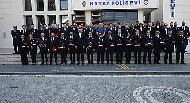 Hatay'da emniyet personeline rütbe takdim töreni düzenlendi
