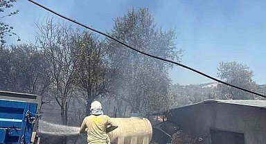 Havran Fazlıca'da korkutan yangın