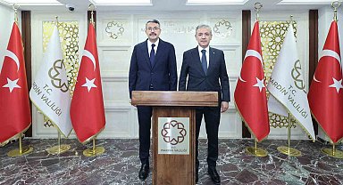 İçişleri Bakan Yardımcısı Çelik, Mardin Valisi Akkoyun ile bir araya geldi