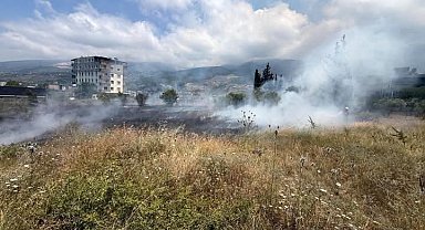 İskenderun'da otluk alan yangını