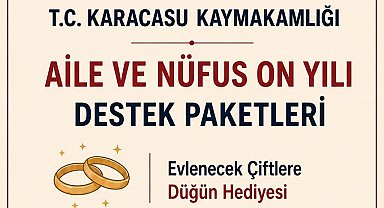 Karacasu'da ailelere düğün ve 'Hoş Geldin Bebek' desteği
