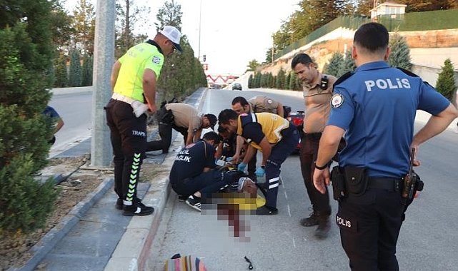 Karaman'da otomobilin çarptığı elektrikli bisikletin sürücüsü ağır yaralandı