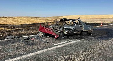 Kaza yapıp yanan aracın sürücüsü hayatını kaybetti
