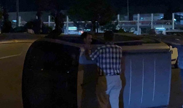 Kaza yaptığı aracıyla gitmek istedi, ekiplere zor anlar yaşattı