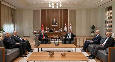 KKTC Cumhurbaşkanı Erhürman, TDT Aksakallar Konseyi Başkanı Binali Yıldırım ile görüştü
