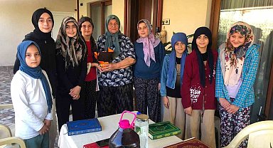 Kur'an kursu öğrencilerden gazi eşine dua ziyareti