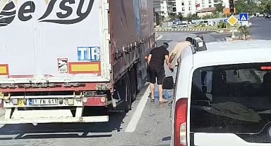 Lüleburgaz'da seyir halindeki tır alev aldı