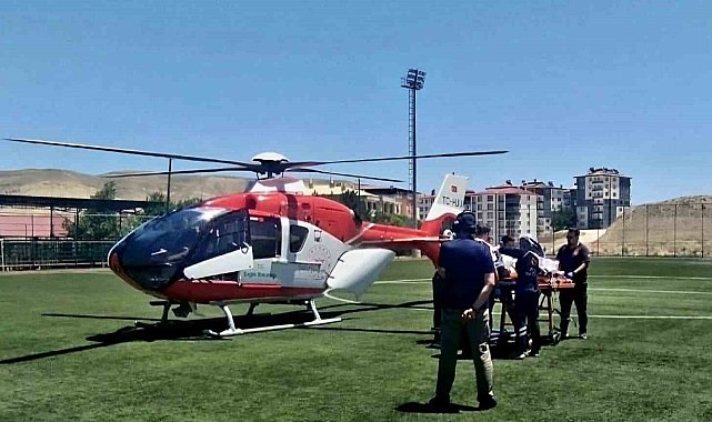 Malatya'da parmağı kopan kadın hava ambulansıyla sevk edildi