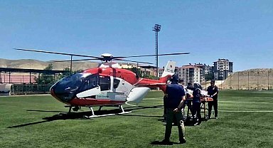 Malatya'da parmağı kopan kadın hava ambulansıyla sevk edildi