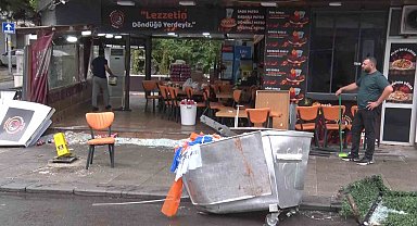 Maltepe'de alkollü sürücü dükkana daldı