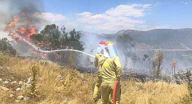 Menteşe'de makilik yangını