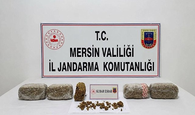Mersin'de 6 kilo 300 gram kubar esrar ele geçirildi: 2 tutuklama