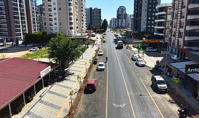 Mersin'de yenilenen cadde 420 ağaçla buluştu