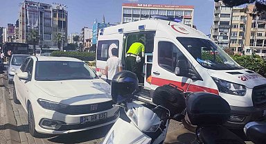 Motosiklet 3 metre sürüklendi, sürücü yaralandı