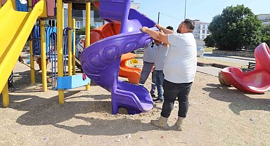 Nazilli'de oyun parkları bakıma alındı