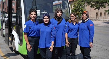 Niğde'de ücretsiz elektrikli otobüsler kadın şoförlere emanet