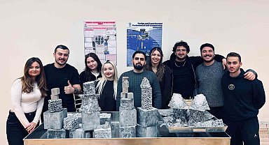 Öğrenciler, sürdürülebilir ve çevre dostu yeni nesil beton üretti