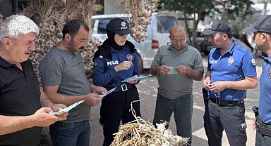 Ordu'da polis ekiplerinden dolandırıcılığa karşı broşürlü uyarı