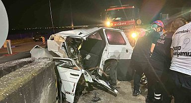Otomobil beton bariyerlere çarptı: 1 ölü