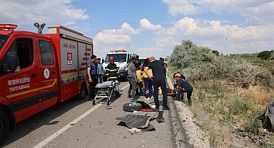 Otomobilin kağıt gibi savrulduğu kazada 4 kişi yaralandı