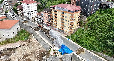 Rize'de çöken yolla ilgili tahliye edilen bina sakinleri "Biz uyarmıştık" dedi