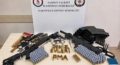 Ruhsatsız silah ve mühimmat ele geçirildi